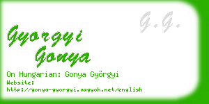gyorgyi gonya business card